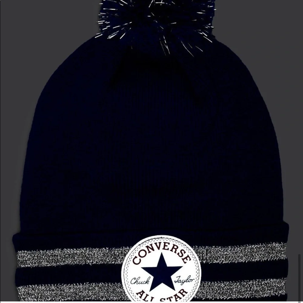 Converse Kids Reflective Pom Pom Beanie Hat